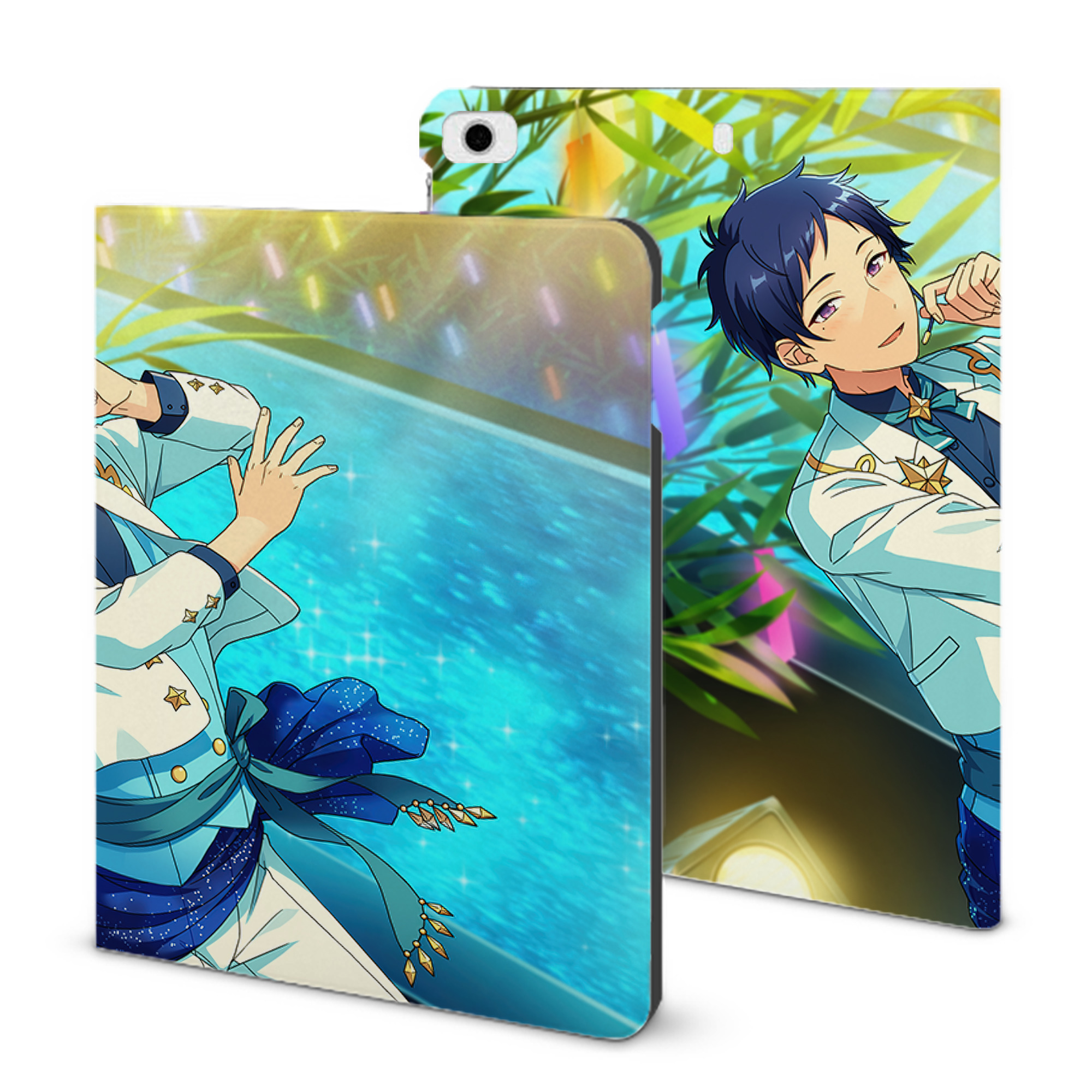 （画像用） あんさんぶるスターズ! Ensemble Stars IPad ケース ブック型 PUレザー TPU 耐衝撃 軽量 薄型 ペン収納なし 全面保護 IPad 各モデル対応